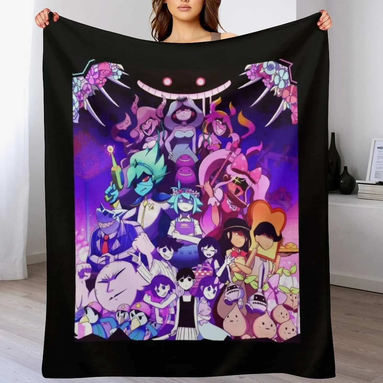 

omori Throw Blanket Kid'S wednesday Decoratives Decorative Sofas Blankets