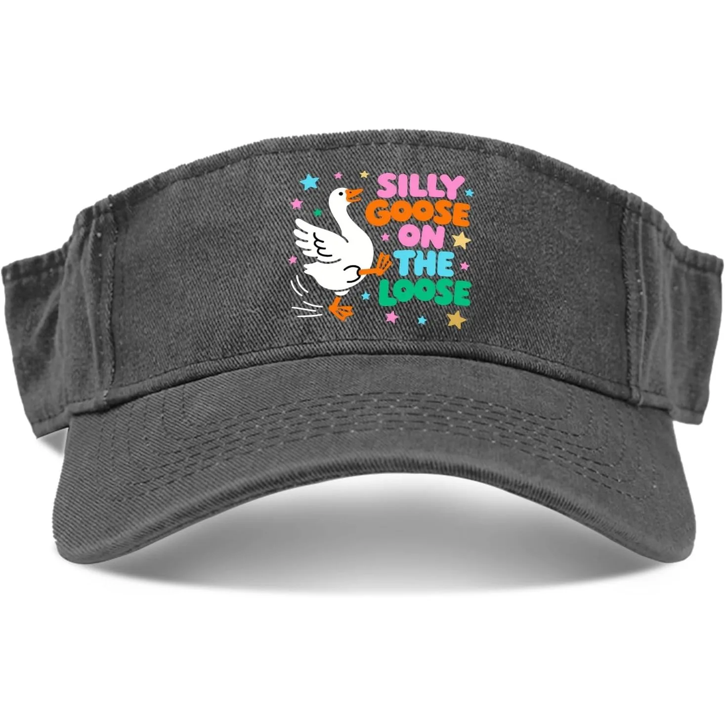 

Silly-Goose On The Loose Hats Washed Distressed Golf Visor caps for Men