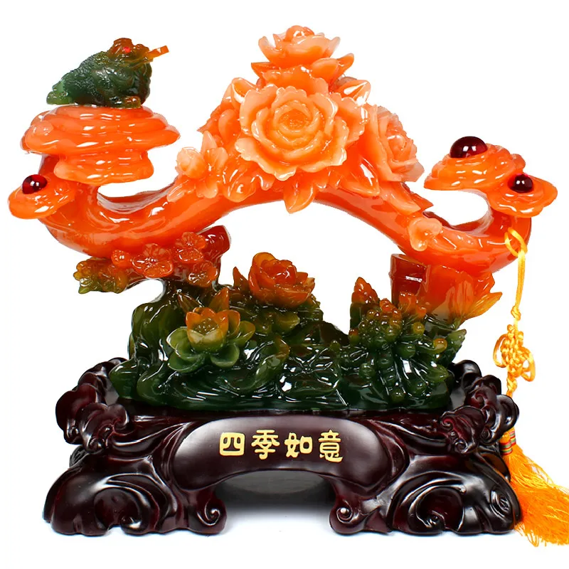 

Chinese Style Lucky Ruyi Resin Ornament Statue Crafts Living Room Decoration Home Decor Birthday Present Housewarming Gift