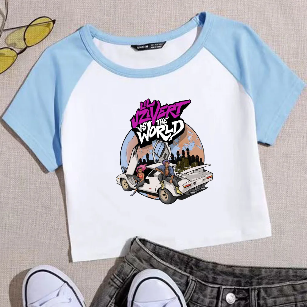 تي شيرت بقلادة مستديرة بأكمام قصيرة للنساء ، بلوزة بأكمام قصيرة ، موضة ، ليل وزي ، جولة فيرت ، هدية للجماهير #2