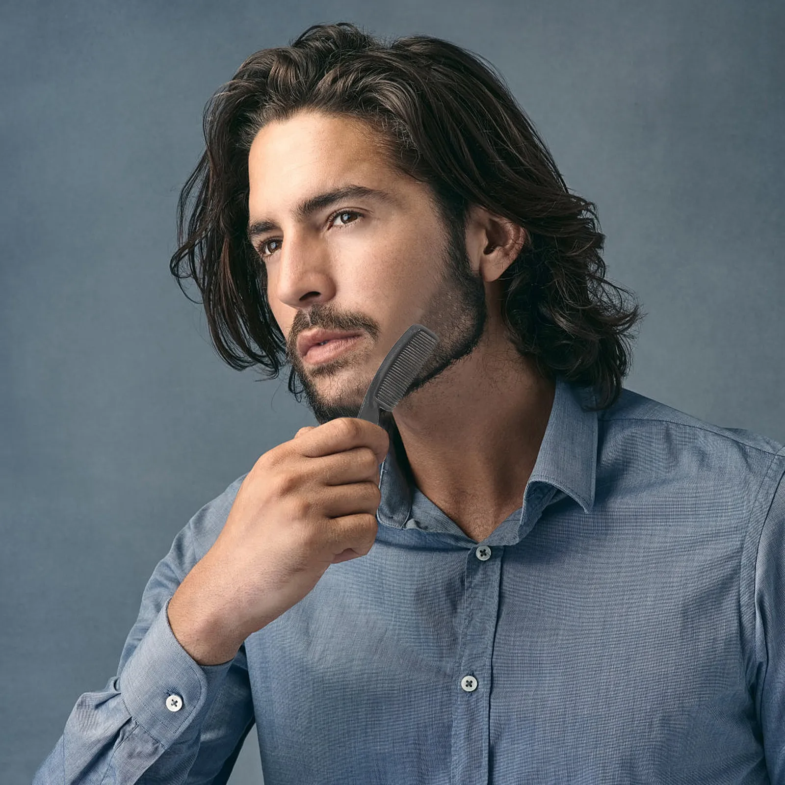 

3Pcs Premium Stainless Steel Beard Scissors Set Mustache Trimming Shears Eyebrow Grooming Kit for Barbershop Home DIY Styling