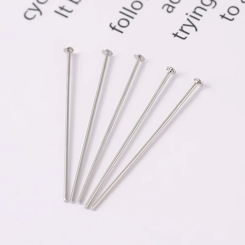 50 teile/los 18K Gold Überzogene Messing Auge Pin/Kugelkopf Pin/Flachkopf Pin Liefert Für Ohrring schmuck Handwerk Machen DIY Zubehör