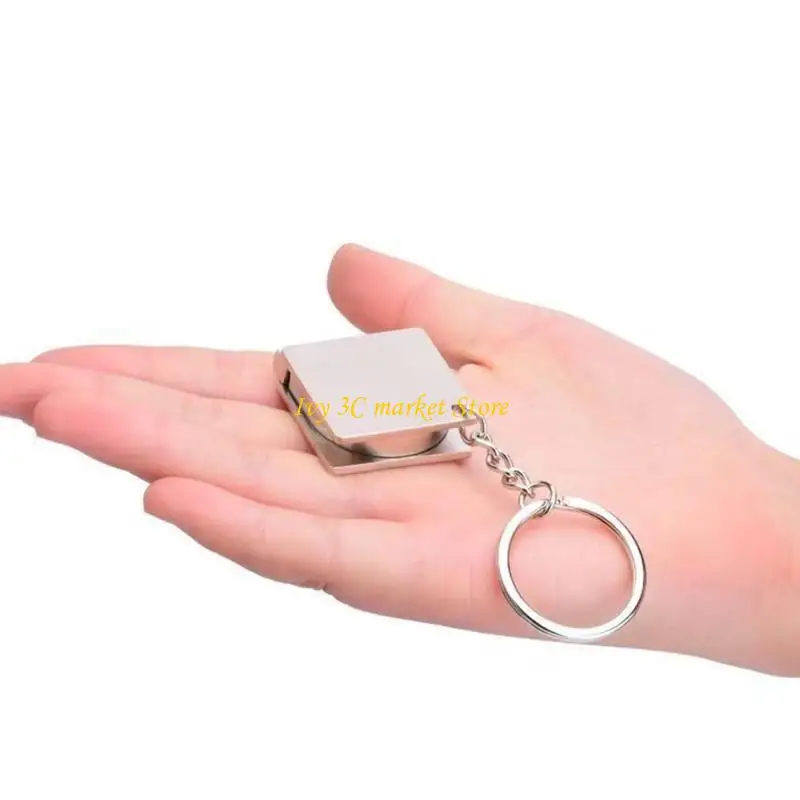 D7YC multifuncional 130cm llavero retráctil regla materiales metálicos cinta métrica bolsillo para artesanos diseños