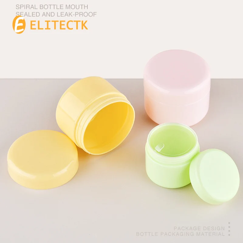 

60/120pcs Empty Plastic Cosmetic Jar 10g/20g/30g/50g/100g Cream Pot Refillable Travel Facial Cleanser Lotion Toiletrie Container