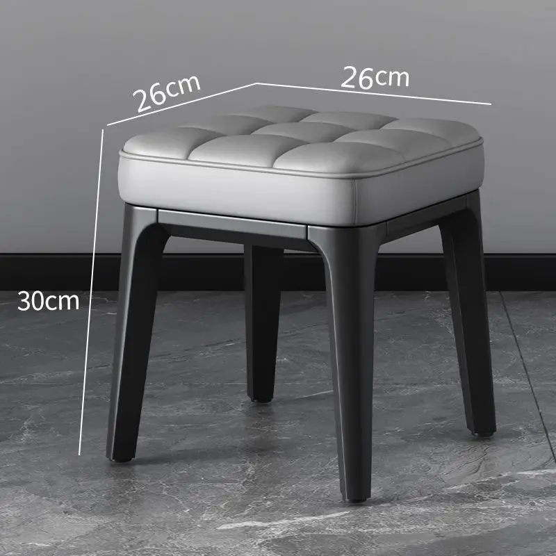 Stackable Thickened Square Stool Home Use Ottoman Footrest for Living Room