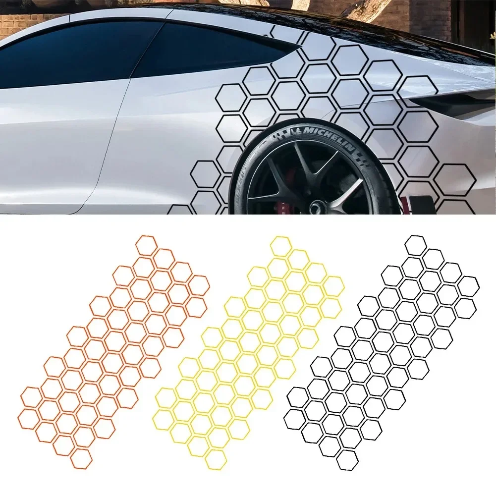 

Car Creative Honeycomb Open Style Sticker Auto Graphics Vinyl Decor Tuning Car Side Sticker For Audi BMW Benz Universal Cars