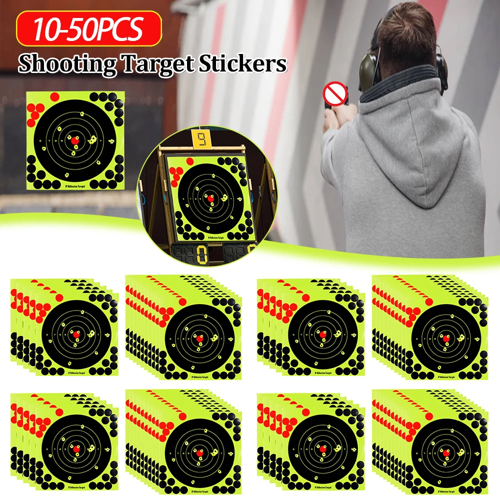 ملصقات أهداف رشفة مقاس 8 بوصات، ملصقات إطلاق النار على الهدف اللاصق التفاعل، ممارسة مسابقات التصوير