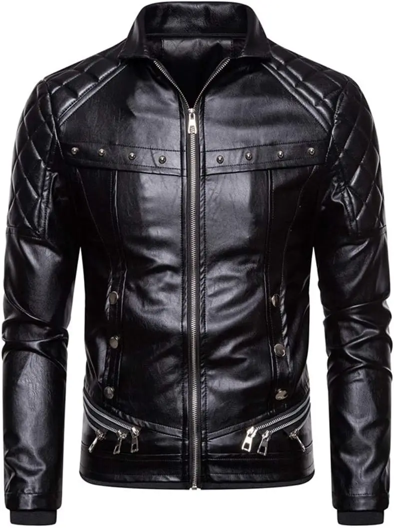 

Fashion Warm Coat Brand Leather Jacket Men's Luxury Clothing Vintage Brown Leather Jacket Men's Winter Faux Fur Collar Windproof