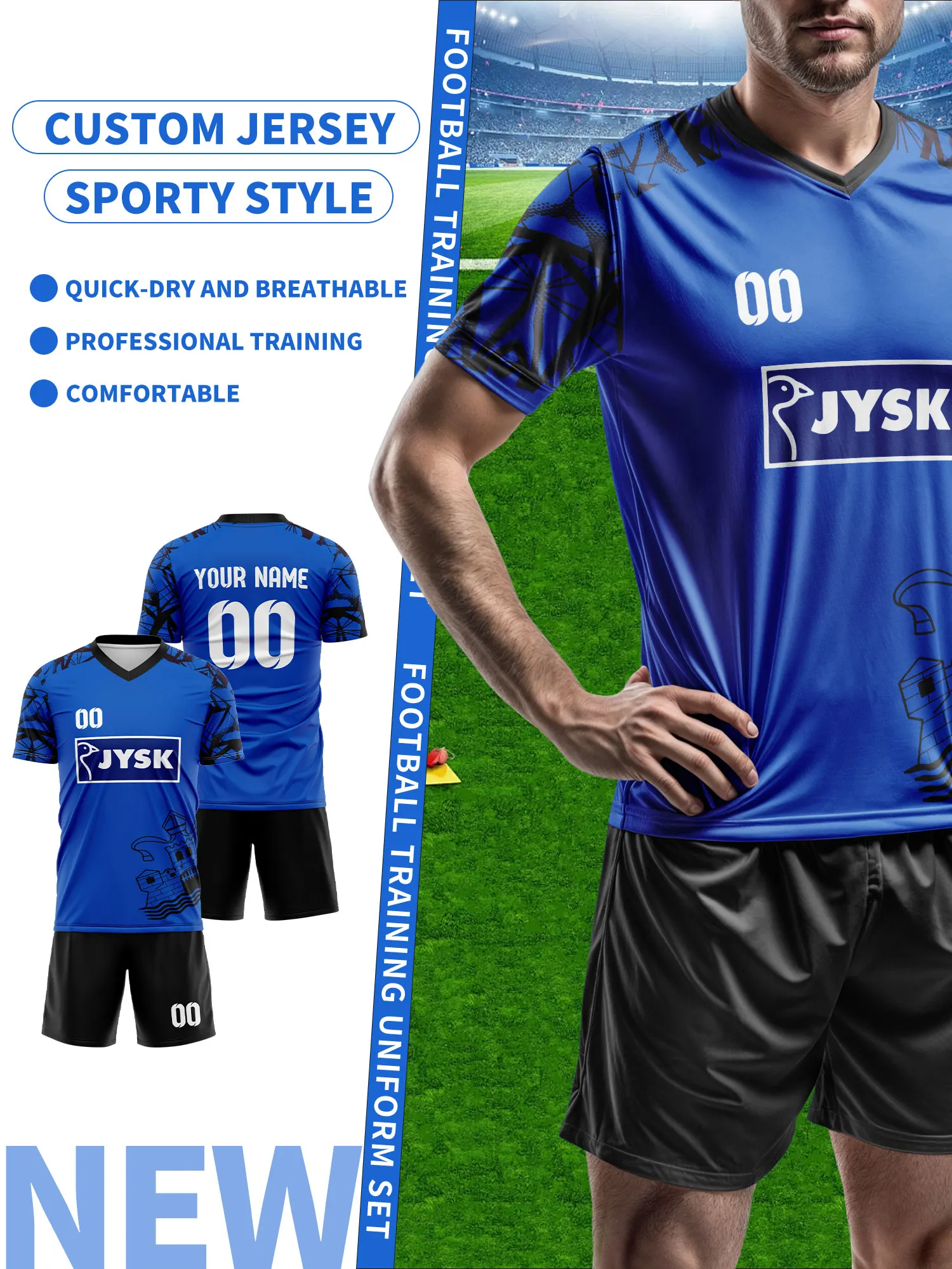 

Персонализированная футбольная форма, футболка с именем и номером, подарок для команды, футбольная форма для стадиона.