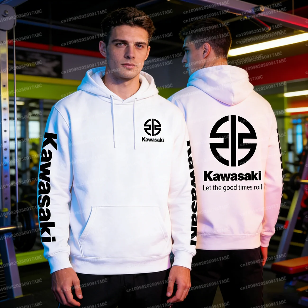 

（Kawasaki）Spring Autumn Kawasaki Let the good times roll Men Hoodies Y2K Fashion Pullover Couple Sweatshirts Women Hoodie Top