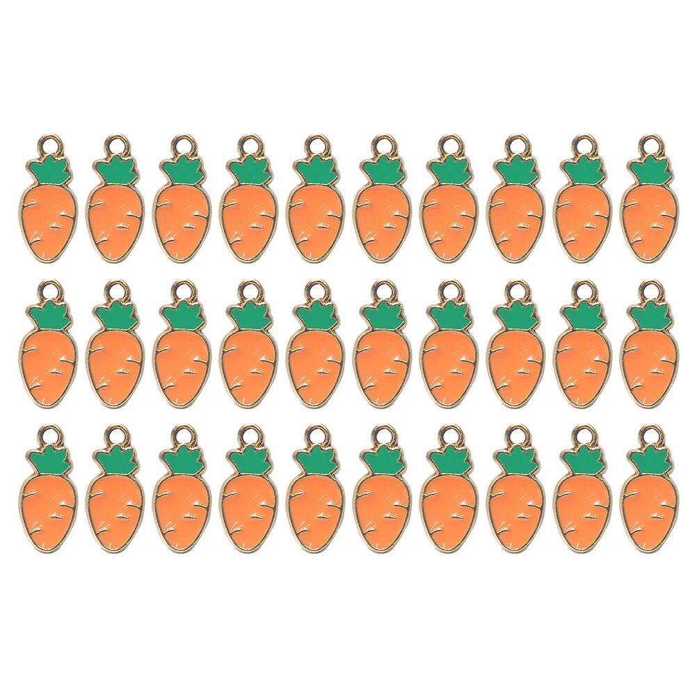 

30 Pcs Easter Ornaments Charm Necklace Jewelry DIY Pendants Decoration Accessories Carrot Making Charms Animal