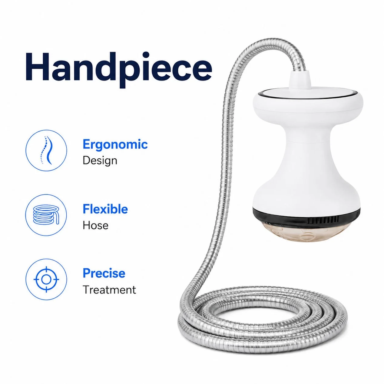 Handle for Focus Shockwave Device Replace Handle Part for FSWT Focused Shock Wave Therapy Machine Body Pain Relief