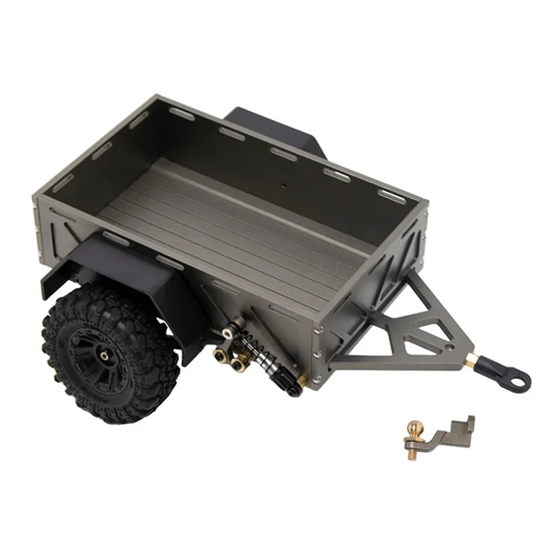 

Metal Trailer Car Cargo Carrier Decoration for Traxxas TRX4M Axial SCX24 1/18 1/24 RC Crawler Car DIY Part,dark titanium