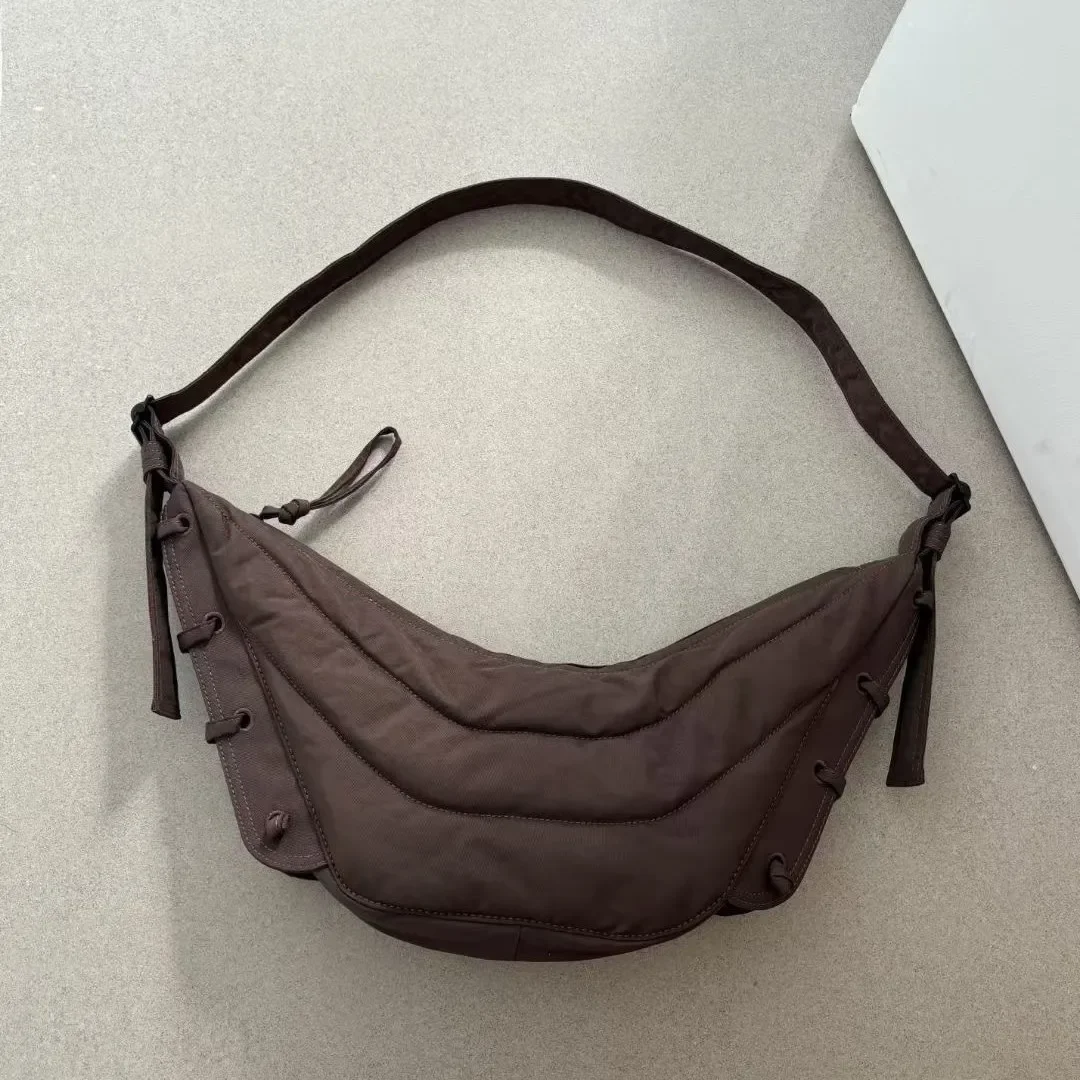 

LE Nylon Croissant Bag Wandering Messenger Bag Men and Women Dumplings Shoulder Messenger Bag Croissant Bag Chest Bag Couple