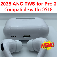 2025 Wireless Bluetooth Headphones for ANC TWS Pro 2 iOS18 with Active Noise Cancelling USB Type C Port Stereo Wireless Earphone