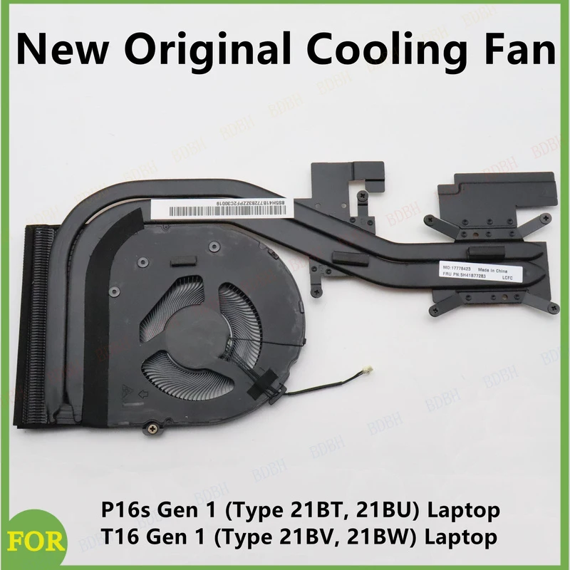 

Новый оригинальный вентилятор охлаждения процессора с радиатором для ноутбуков Lenovo ThinkPad T16 Gen1 P16s Gen1, SWG FRU PN: 5H41B77280 5H41B77283