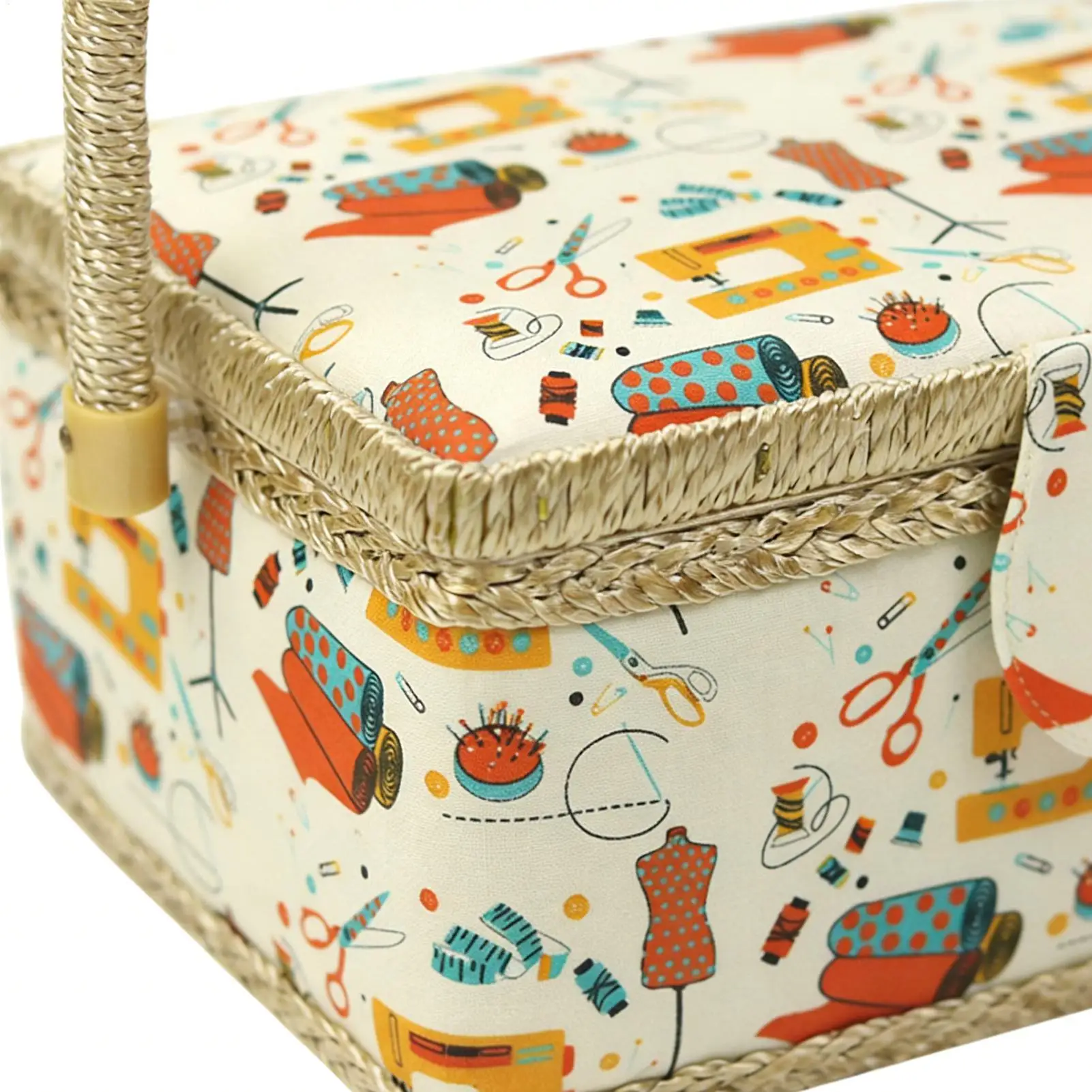 

Корзина для шитья, органайзер с несколькими отделениями и ручкой для хранения, набор для шитья, корзина для хранения, органайзер для ниток, игл для квилтинга