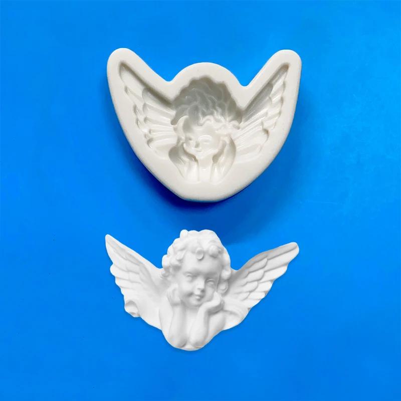 DIY three-dimensional wings Angel modeling silicone mold fondant cake decoration polymer clay drop glue decoration accessories