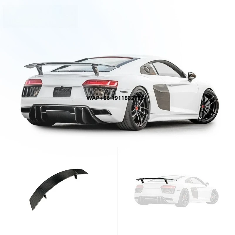 

Car Modification Spoilers Wing for R8 2017-2019 Body Kit Upgrade Vors Style Glossy Dry Carbon Fiber Rear Spoiler Wing