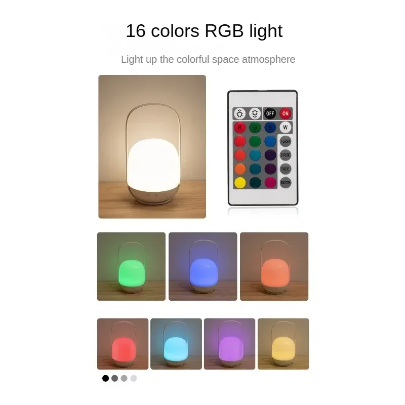 Luz Noturna Portátil com Controle Remoto, RGB, Colorido, Portátil, Alimentação, Ao Ar Livre, Camping