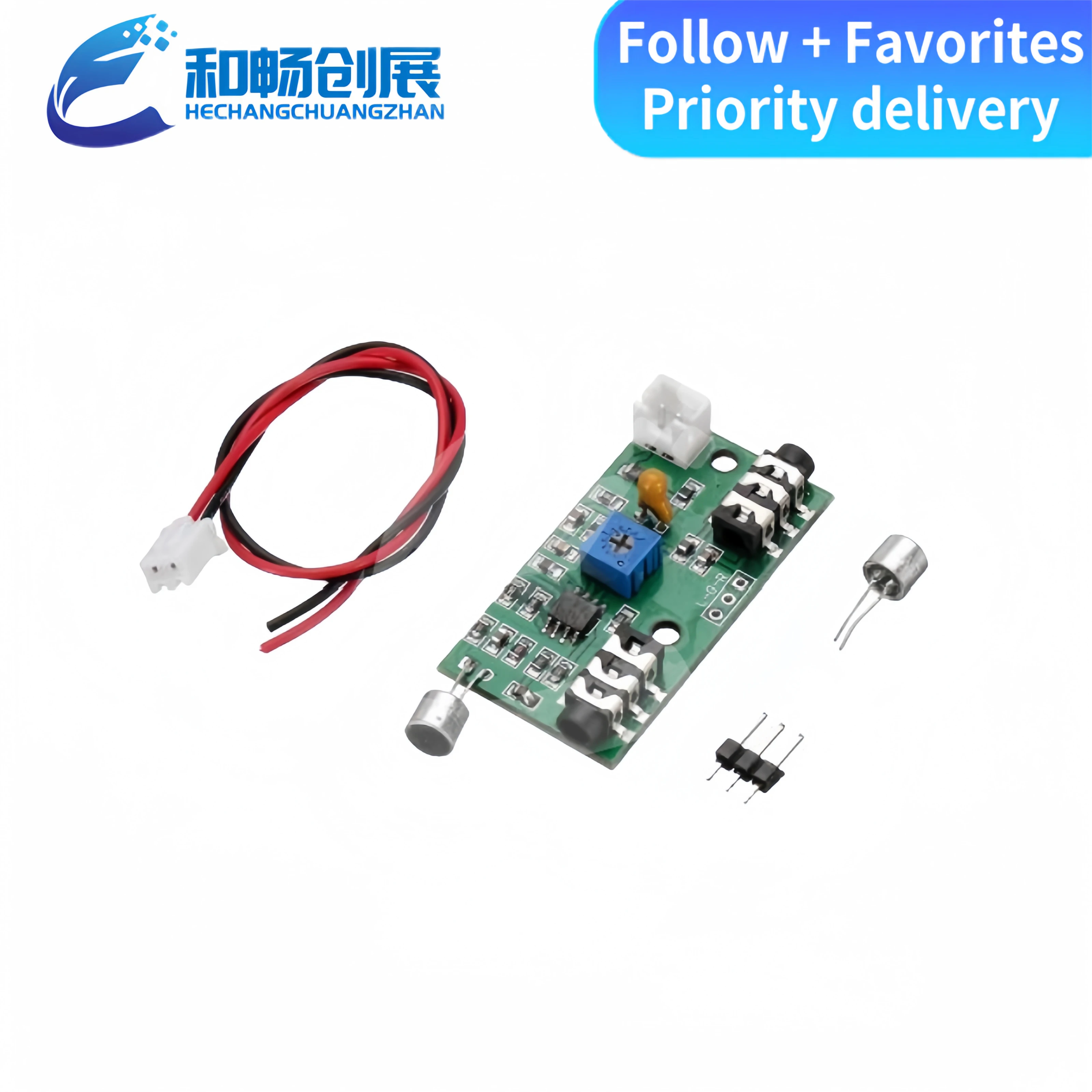 Microphone Pickup Microphone Amplifier Module Gain Adjustable Audio Amplifier Circuit AC Signal Amplifier Board