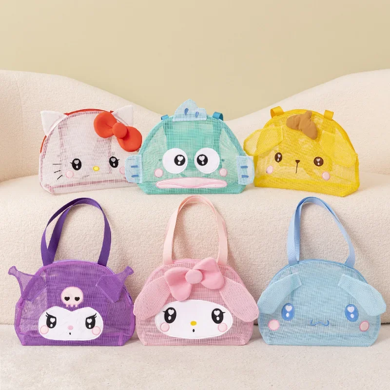 حقيبة غسيل هالو كيتي، حقيبة كروس محمولة باليد، حقيبة كتف ذات سعة كبيرة، حقائب ويب للمرأة