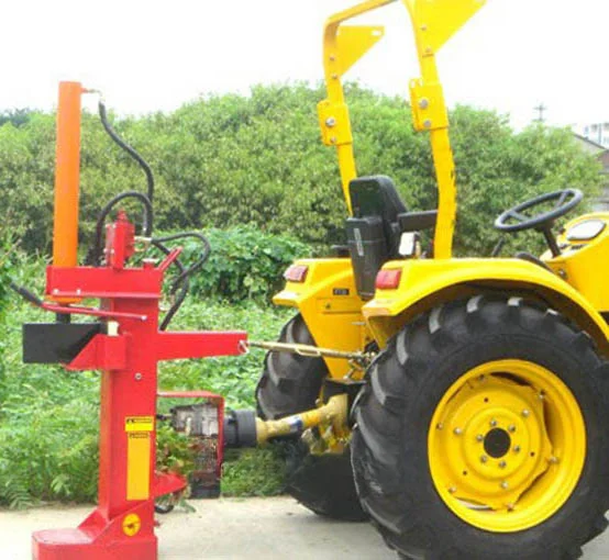 Mechanical tractor log chopping machine