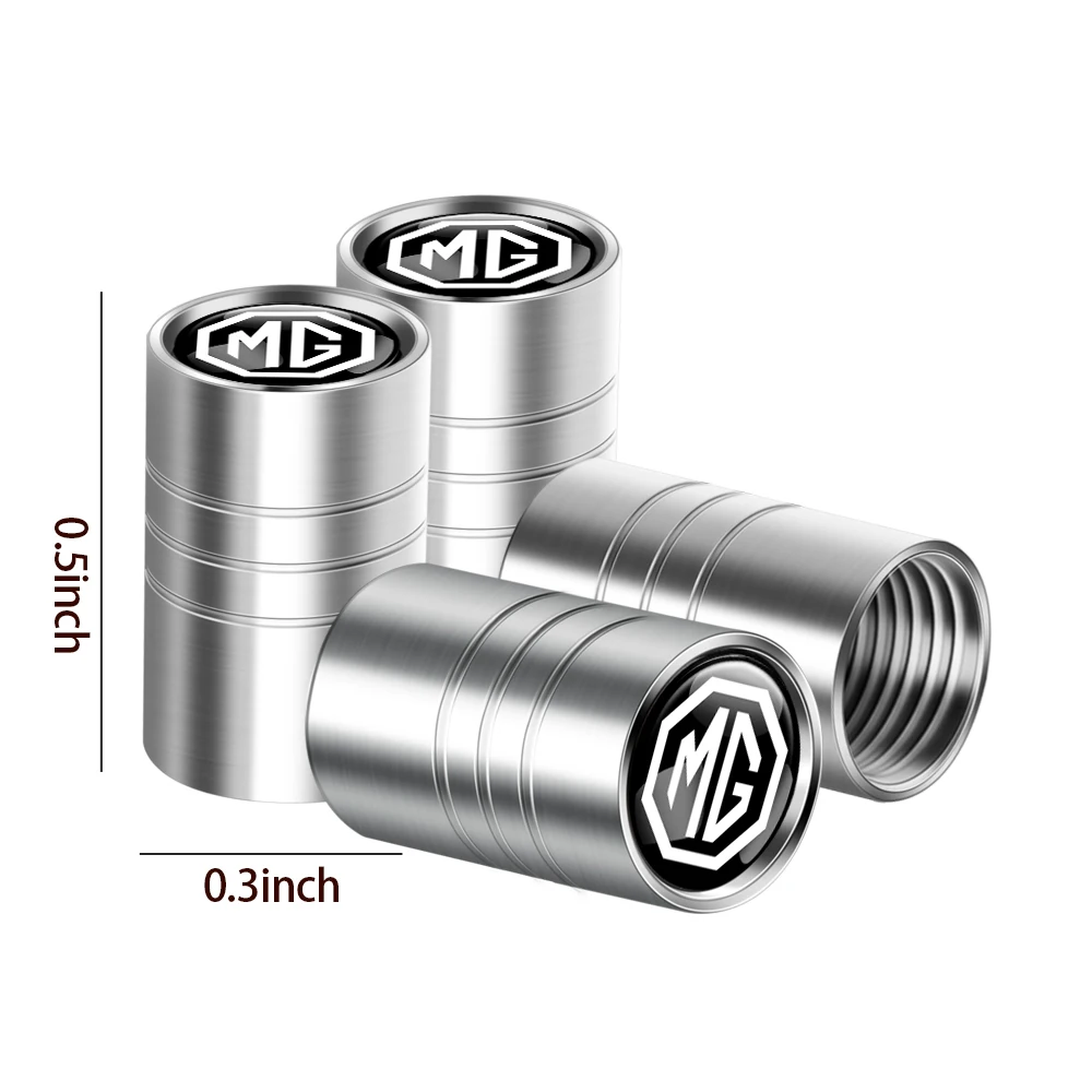 4 قطعة سيارة عجلة صمام الجذعية قبعات الإطارات غطاء محكم اكسسوارات السيارات ل MG ZS 5 7 Cyberster MG4 EV ES5 HS واحد GT GS MG3 MG6 MG5
