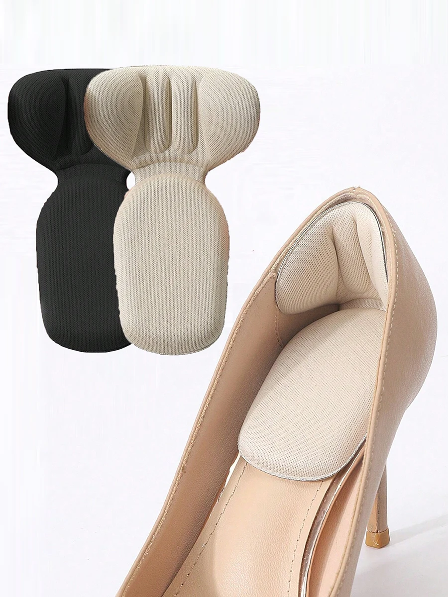 

Антифрикционные подушечки на высоком каблуке, задние стельки на пятку, мягкие и удобные, черные и бежевые, комплект из двух штук, подходят для различных обуви