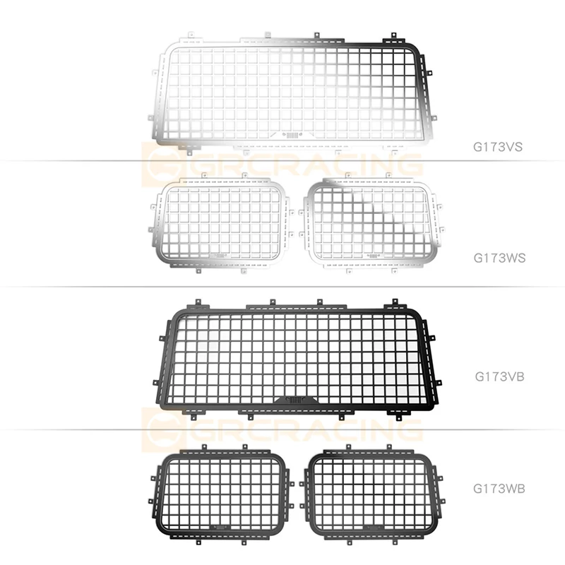 Metal Protective Decorative Mesh 3D Side Window and Tail Window Protection for RC Crawler Car Traxxas AXIAL SCX6 Wrangler Model