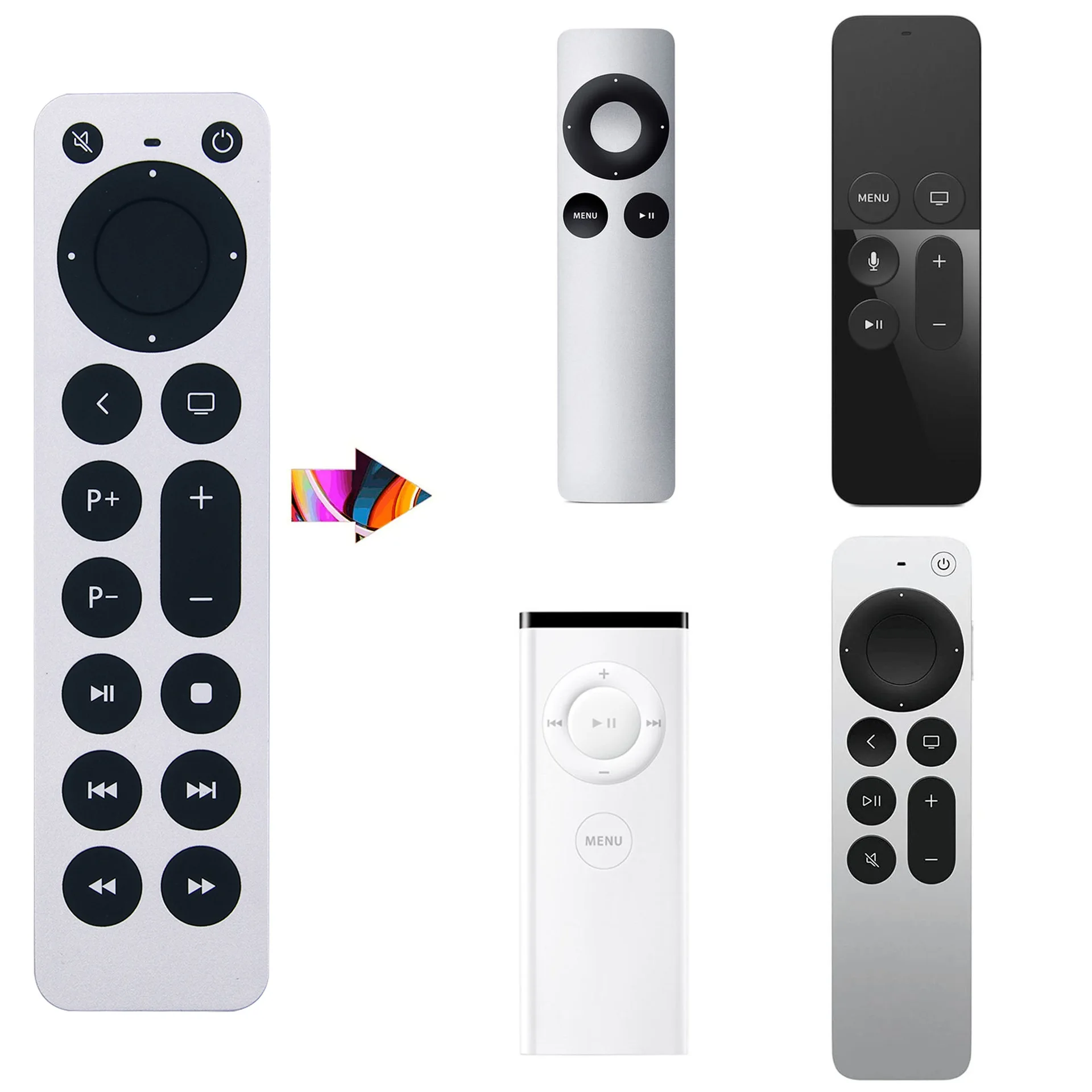 Zamienny pilot Apple TV do Apple TV 4K/Gen 1 2 3 4/ HD A2843 A2737 A2169 A1842 A1625 A1427 A1469 A1378 A1218 (bez głosu)