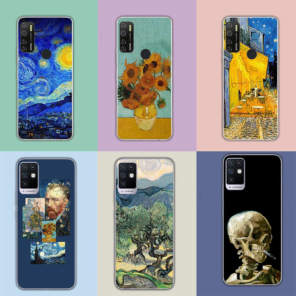 Starry Night Van Gogh Sky Art Cover custodia per telefono per Motorola Moto G13 G14 G53 G54 G62 G72 G82 G84 E13 E20 G42 G32 G23 G22 Case