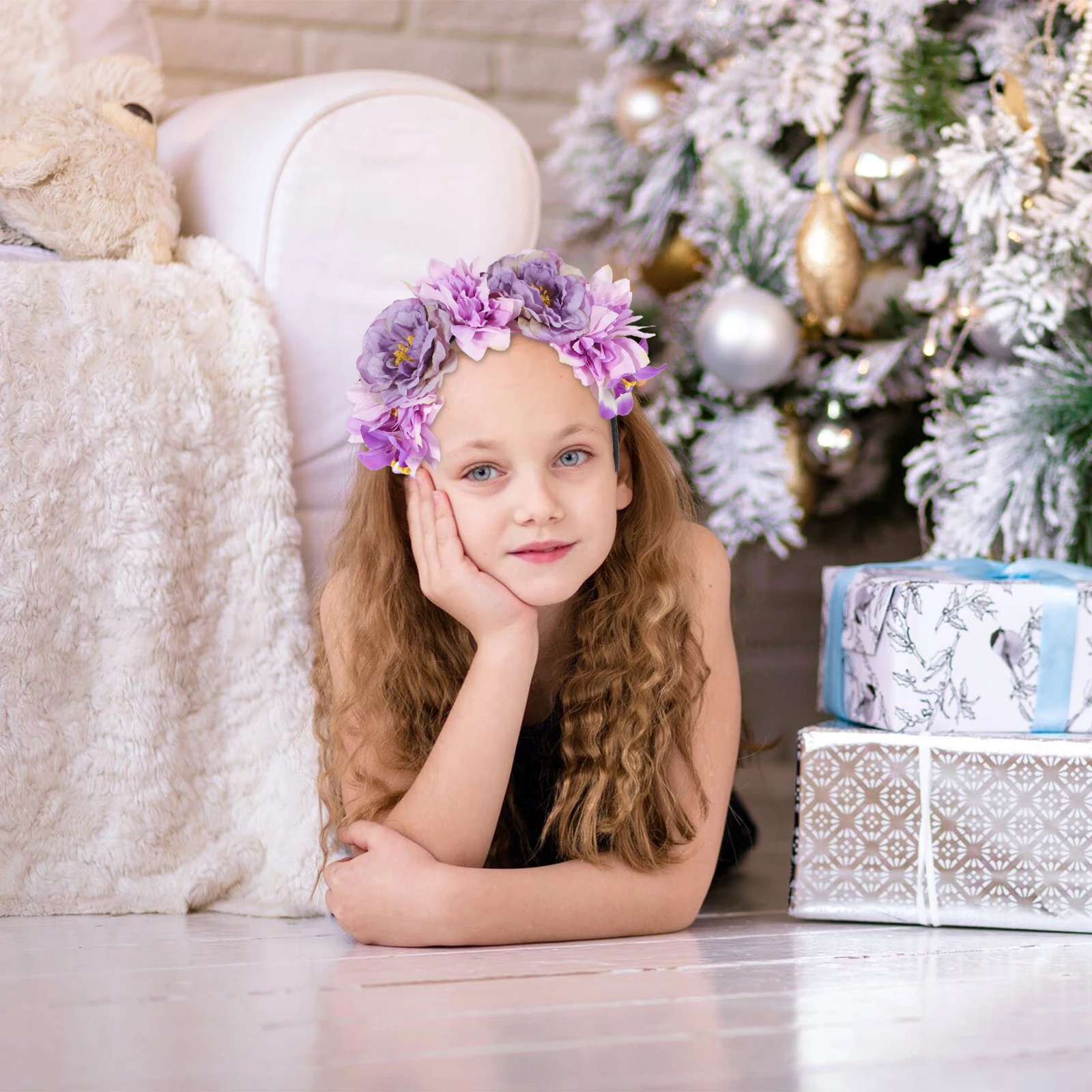 

Simulated Flower Headband Romantic Vintage Peony Flower Design Retro Style Floral Hairpiece Travel Party Headbands Women