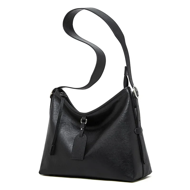 

Women's Large Capacity Shoulder Bag Armpit Bag Ladies Genuine Leather Commuter Shopper Bags High Quality Luxury Handbag Big Tote