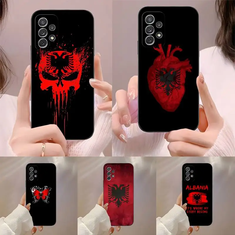 Albania Flag Eagle Phone Case Fundas For Samsung S20 Fe Lite S21 S30 Ultra S8 S9 S10 E Plus Macia Shockproof Cover