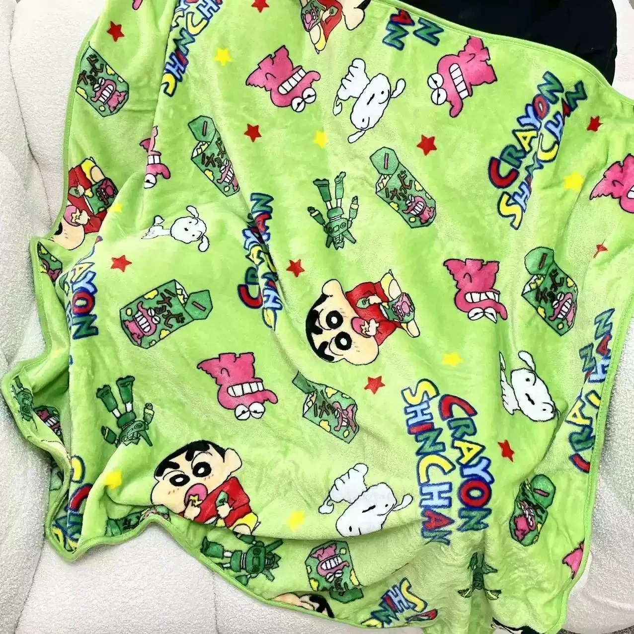Crayon Shin-chan Blanket flannel  Comfortable Soft Flannel Small Blanket Blanket Cartoon Cartoon Light Lunch Break Blanket