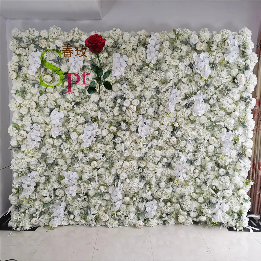 

SPR Custom High Quality Wedding Centerpieces Decor Plastic Plant Panel Artificial Decorative Flower Floral Wall