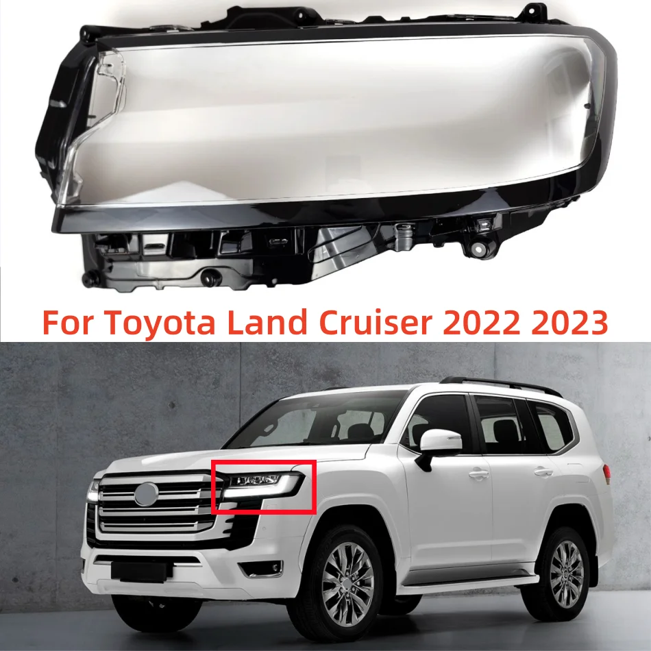 

For Toyota Land Cruiser 2022 2023 Car Styling Headlight Clear Cover Front Headlamp Lens Clear Lamp Cover Shell