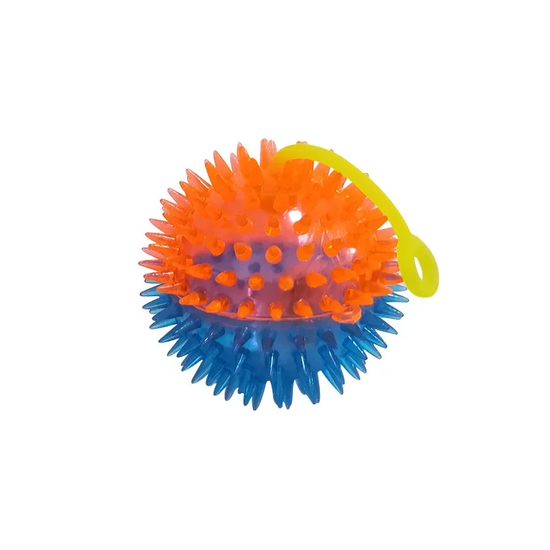 2pcs Kids Glowing Ball Toy LED Light Up Flashing Soft Prickly Massage Ball Elasticity Fun Toys Children Squeeze Anti Stress Toys