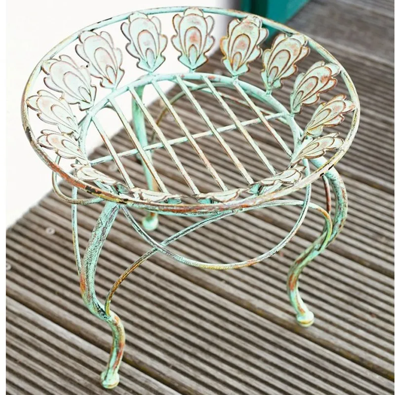Flower stool rack, balcony, wrought iron flower pot bracket, outdoor garden courtyard, flower pot holder, decoration