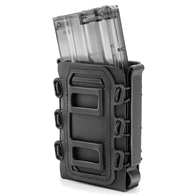 5.56mm/7.62mm Tactical Rifle Soft Shell Magazine Pouch 9mm Fast Mag Pouch Molle Belt Clip Cartridge Holder Gun Accessories