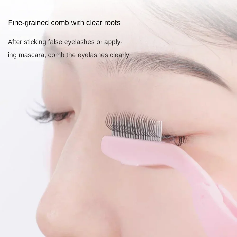 Foldable Ultra-fine Stainless Steel Eyelash Brush Lash Separator Eyebrow Eyelashes Extension Comb Eyelash Curler Makeup Tools