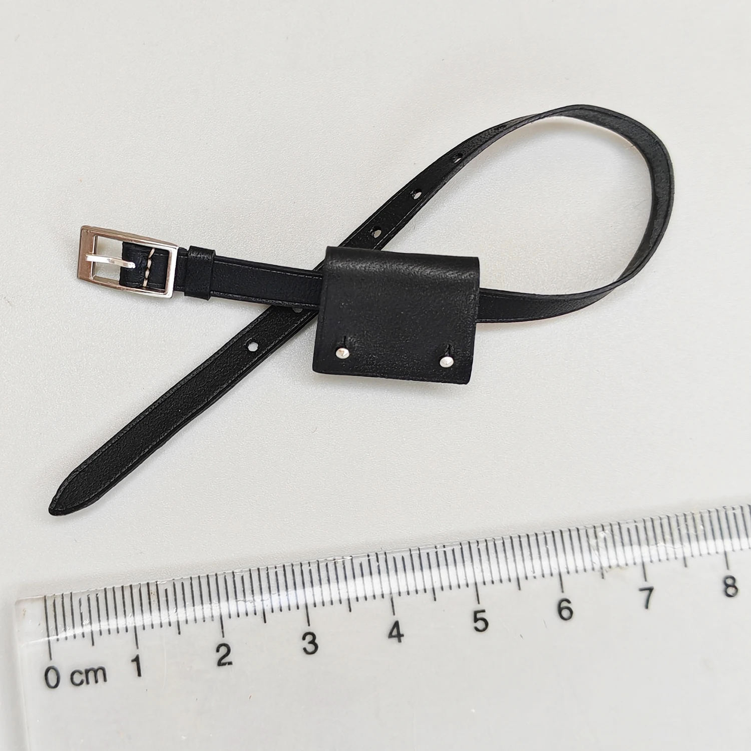 CHILI-riñonera cuadrada de cuero Pu, soldado a escala 1/6, negro/marrón, modelo para figuras de acción de 12 pulgadas, cuerpo de muñecas, decoración de escena