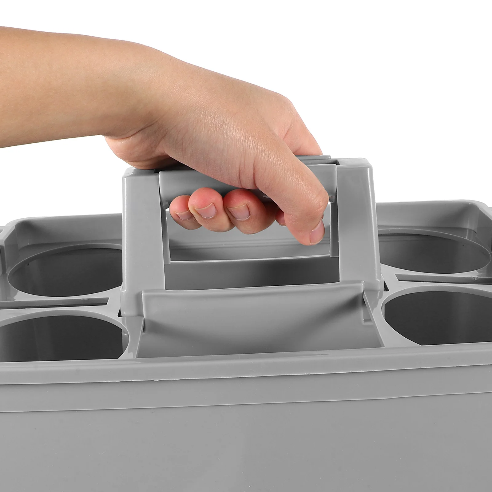 

Cleaning Supplies Basket with Handle Large Capacity Plastic Storage Organizer for Home Hotel Room Desktop Cleaning Tools Tote