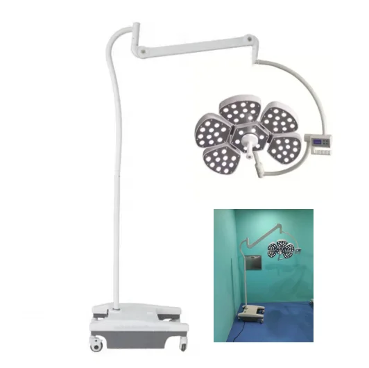 

Vertical LED flower shadowless operating light surgical 5 paetals LED operating light Operating Theatre Led lamp