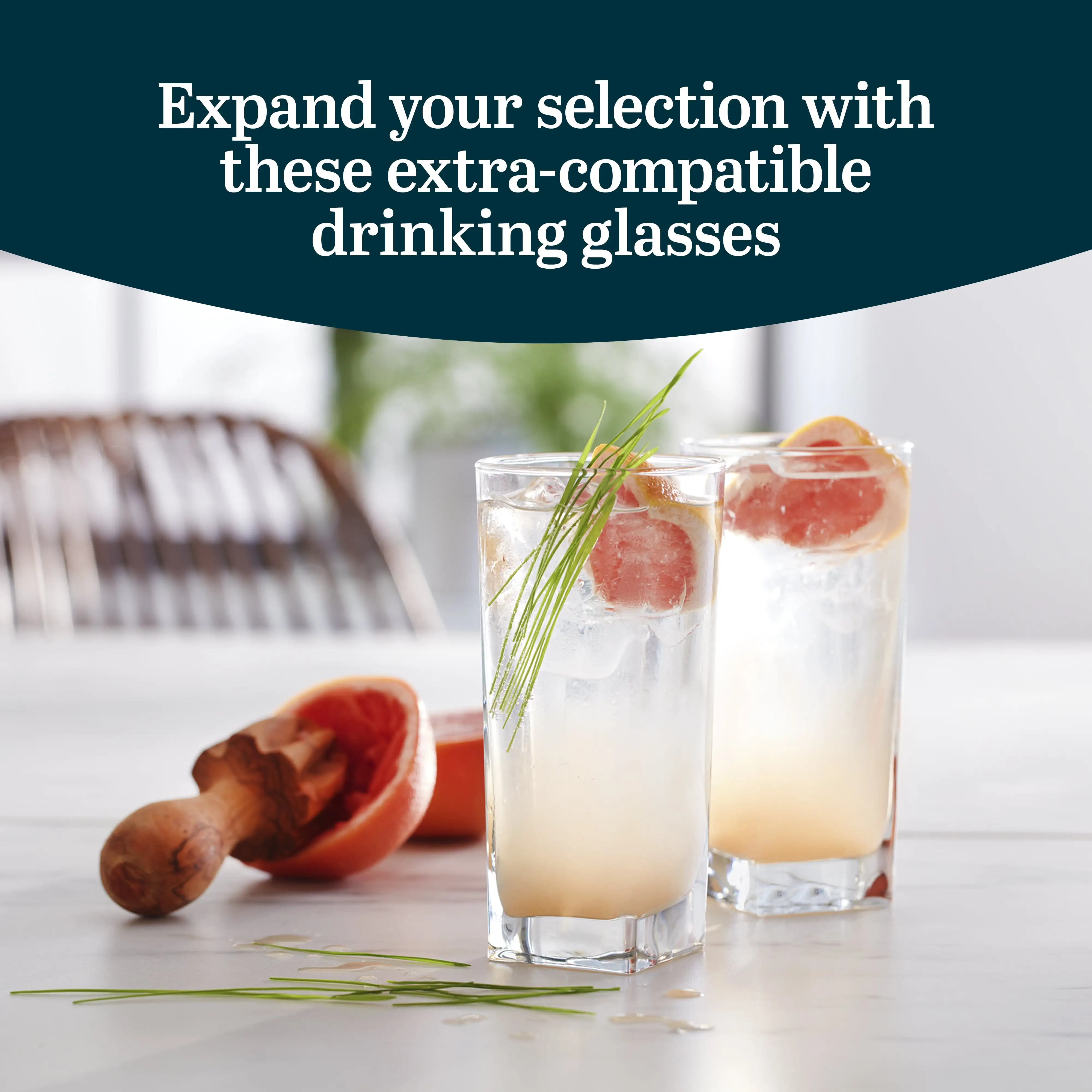 

City Tumbler Glasses Set, 14.3 oz Clear, Tall Drinking Glasses Set of 8, Thick, Square Dining and Da