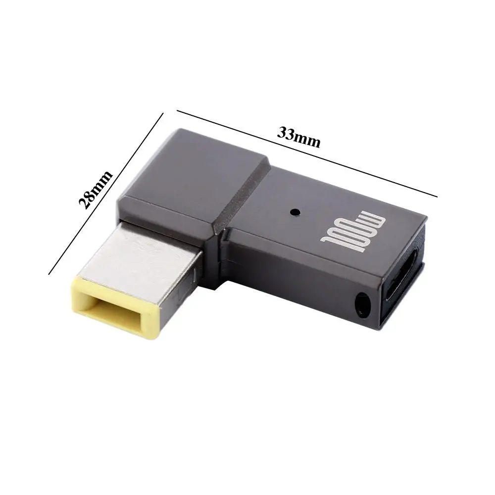 Konwerter wtyczki PD 100 W USB-C typu C Adapter PD Konwerter USB C na PD Zasilacz prądu stałego do laptopa typu C żeński na kwadratową wtyczkę PD