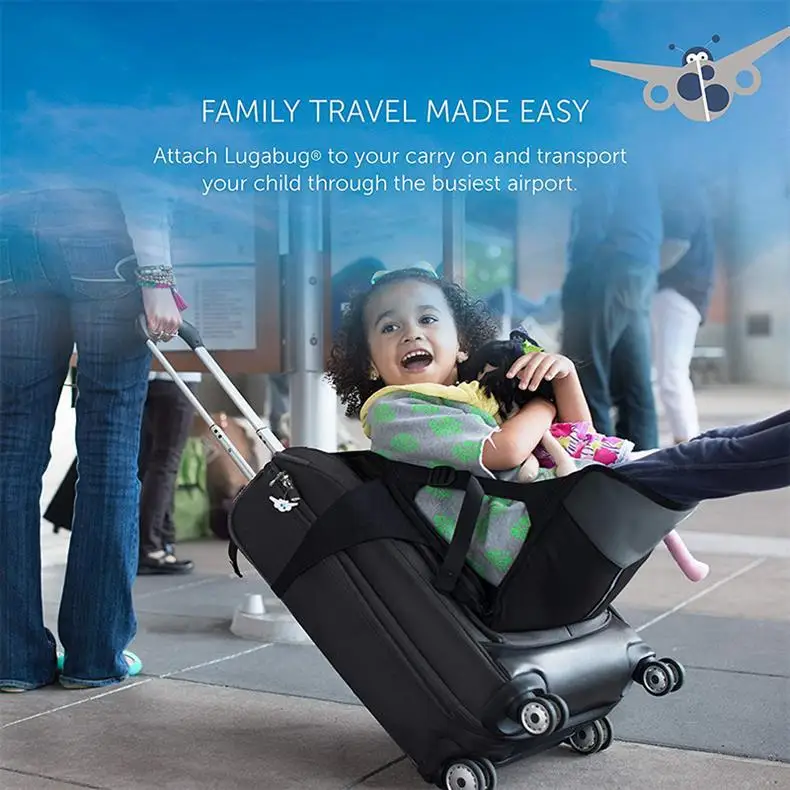 Electrolux-Siège de voyage pour enfant, chariot à bagages, facile à plier, avec sangle de sécurité portable