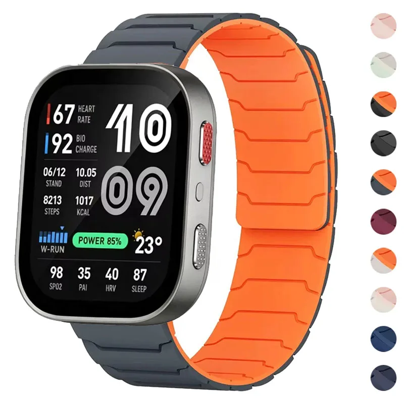 20mm 22mm Magnetisches Silikonarmband für Amazfit Bip Max/Bip 6 5 3 Uhrenarmband für Amazfit Balance 3 2/Balance Ultra/Active 3 2/Max