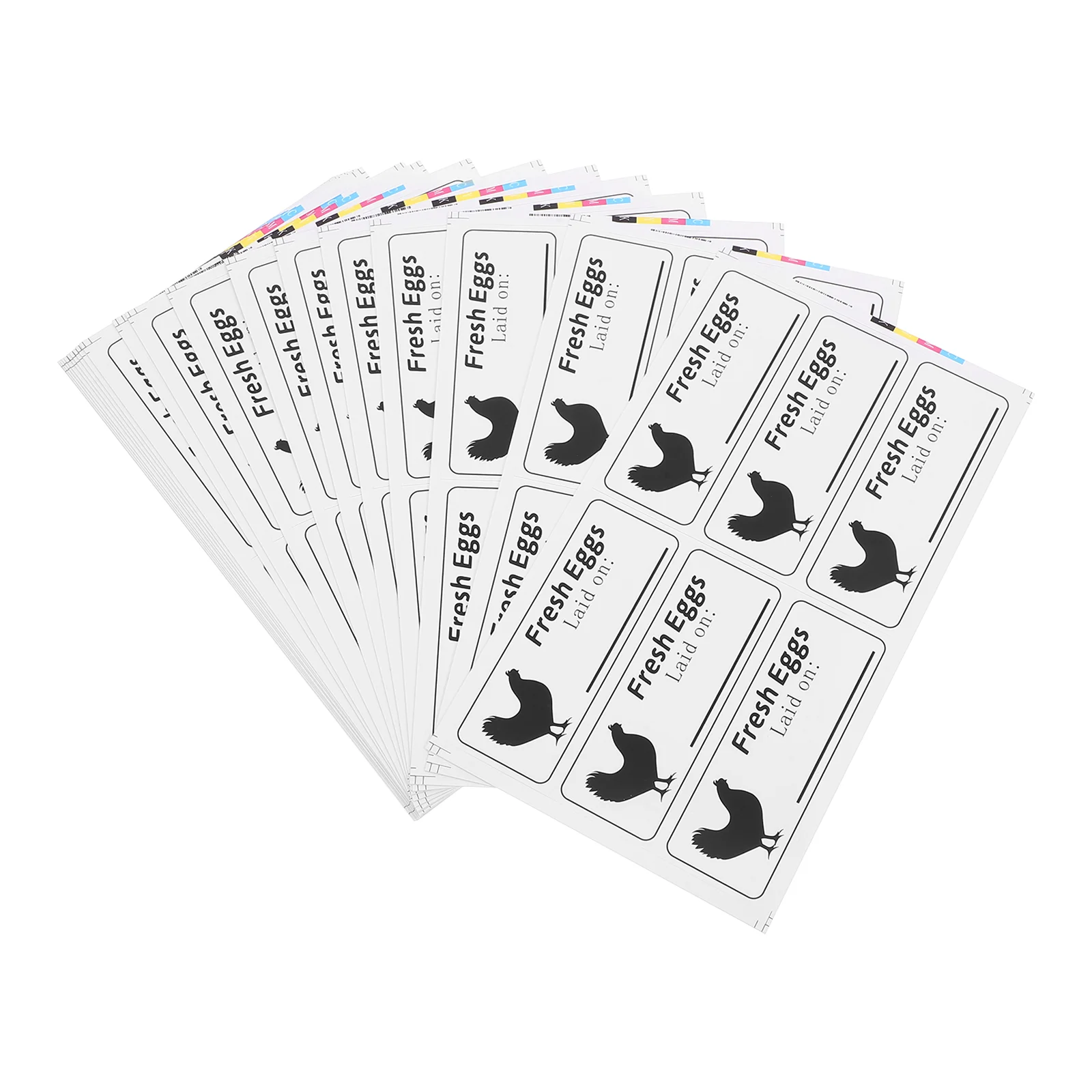 40 Sheets Handwritten Stickers Produce Date Labels Farm Fresh Chicken Eggs Adhesive Tags Easy Peel Grocery Item Marking